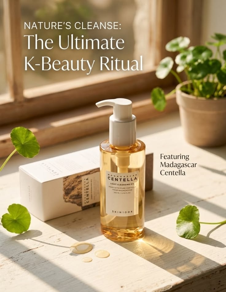 SKIN1004 Madagascar Centella Light Cleansing Oil 6.76 fl.oz 200ml | Gentle Oil Cleanser for Face Korean Facial Cleanser Double Cleansing